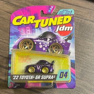 JDM '22 Toyota GR Supra Toy Car - Purple and Gold